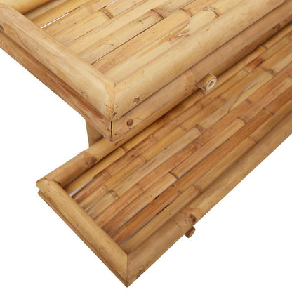 Wandregal mit Regal Wandmontiert Braun 100 x 26 x 60 cm Bambus