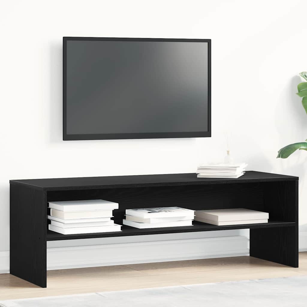 TV-Schrank Schwarz Eichen-Optik 120x40x40 cm Holzwerkstoff