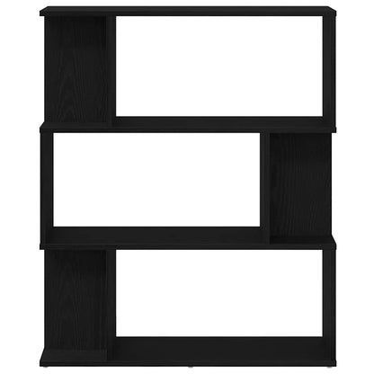Bücherregal Schwarz Eichen-Optik 80x24x96 cm Holzwerkstoff