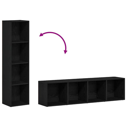 | Bücherregal | Schwarz Eichen-Optik 36 x 30 x 143 cm Holzwerkstoff