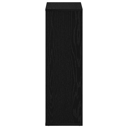 Bücherregal Schwarz Eichen-Optik 50x25x80 cm Holzwerkstoff