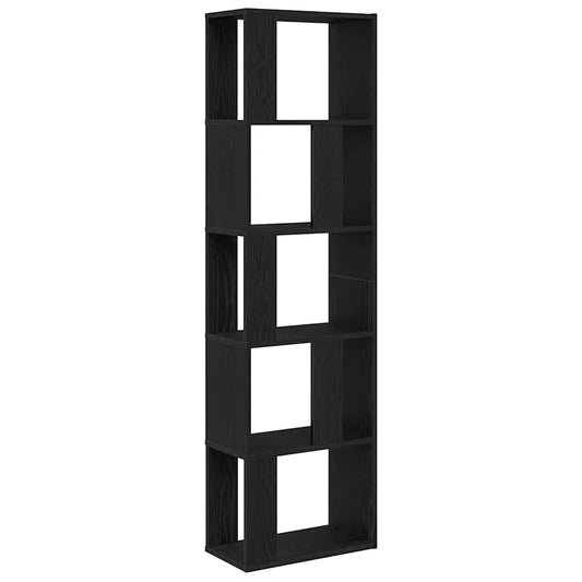 Bücherregal/Raumteiler Schwarz Eichen-Optik 45x24x159 cm