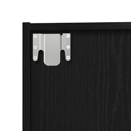 Bücherregal Schwarz Eichen-Optik 143 x 30 x 36 cm Holzwerkstoff