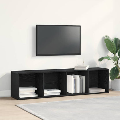 Bücherregal Schwarz Eichen-Optik 143 x 30 x 36 cm Holzwerkstoff