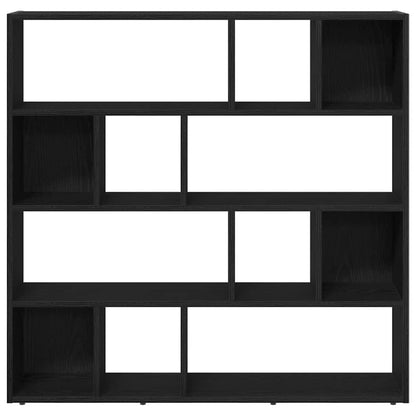 Bücherschrank/Raumteiler Eiche schwarz 105x24x102 cm