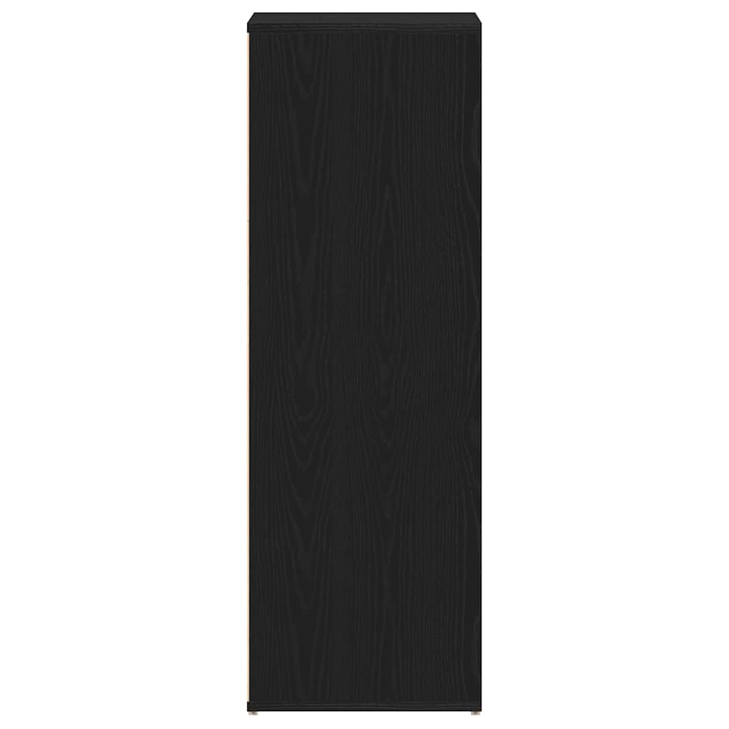 Schuhregal Schwarz Eichen-Optik 54x34x100,5 cm Holzwerkstoff