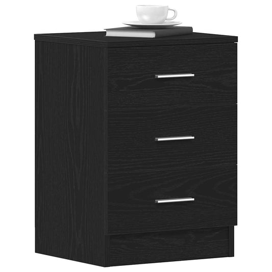 Nachttische 2 Stk. Schwarze Eiche 38x35x55 cm Holzwerkstoff