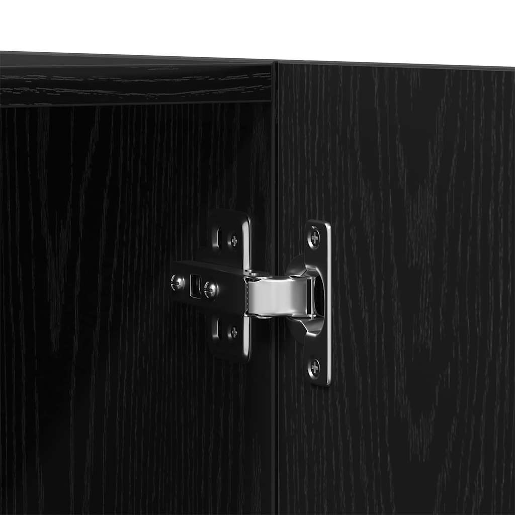 Kleiderschrank mit Tür Schwarz Eichen-Optik 90 x 52 x 200 cm