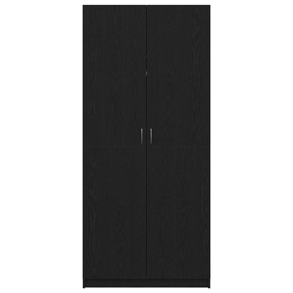 Kleiderschrank mit Tür Schwarz Eichen-Optik 90 x 52 x 200 cm