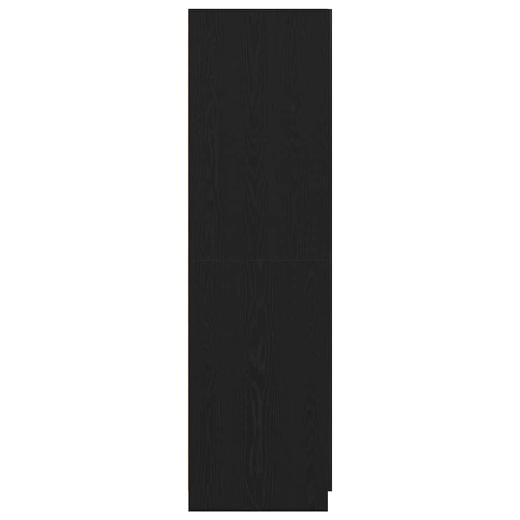 Kleiderschrank mit Tür Schwarz Eichen-Optik 80 x 52 x 180 cm