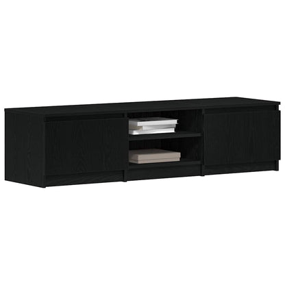 TV-Schrank Schwarz Eichen-Optik 140x40x36 cm Holzwerkstoff
