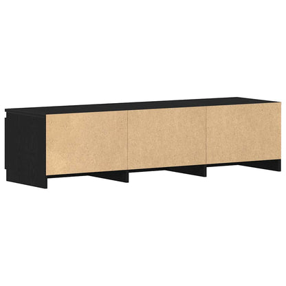 TV-Schrank Schwarz Eichen-Optik 140x40x36 cm Holzwerkstoff