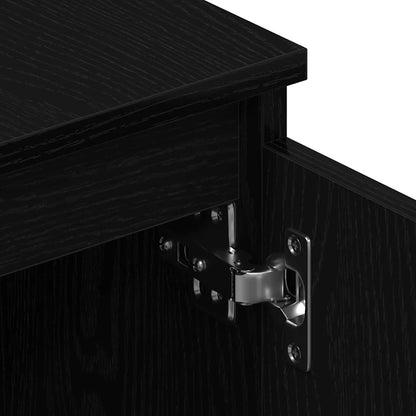 TV-Schrank Schwarz Eichen-Optik 140x40x36 cm Holzwerkstoff