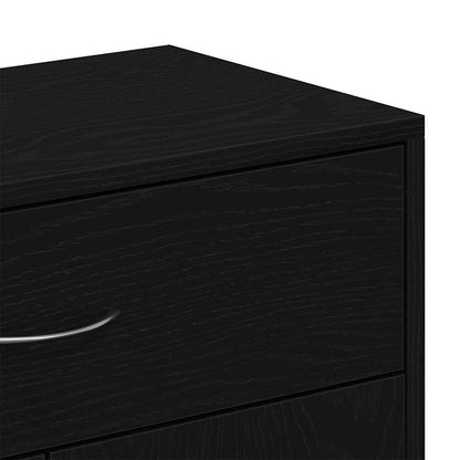 Sideboard mit Schubladen Schwarz 60 x 30 x 75 cm Holzwerkstoff