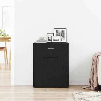 Sideboard mit Schubladen Schwarz 60 x 30 x 75 cm Holzwerkstoff
