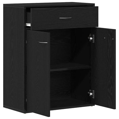 Sideboard mit Schubladen Schwarz 60 x 30 x 75 cm Holzwerkstoff