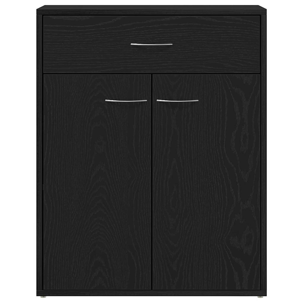 Sideboard mit Schubladen Schwarz 60 x 30 x 75 cm Holzwerkstoff