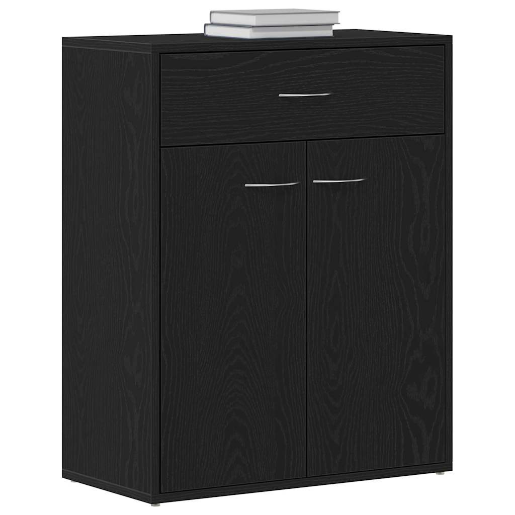 Sideboard mit Schubladen Schwarz 60 x 30 x 75 cm Holzwerkstoff