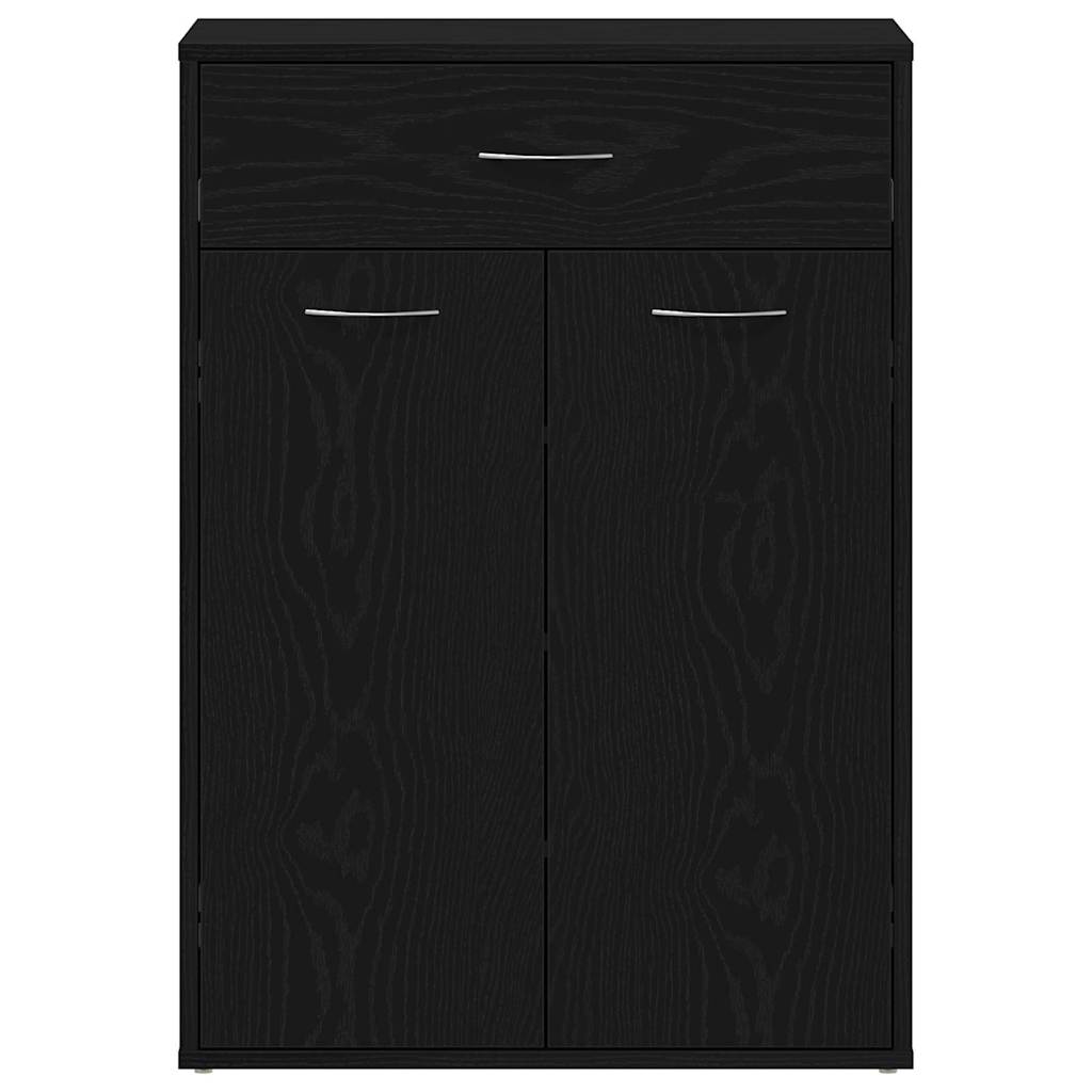 Schuhregal Schwarz Eichen-Optik 60 x 35 x 84 cm Holzwerkstoff