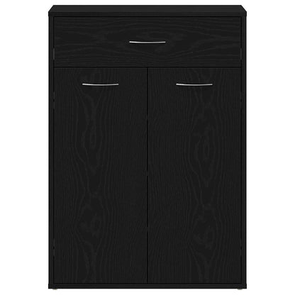 Schuhregal Schwarz Eichen-Optik 60 x 35 x 84 cm Holzwerkstoff