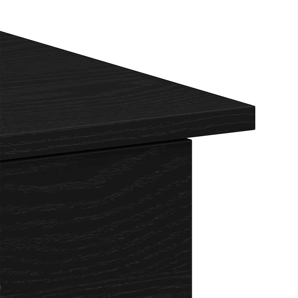 Schreibtisch mit Speicher Schwarz Eichen-Optik 100 x 50 x 76 cm