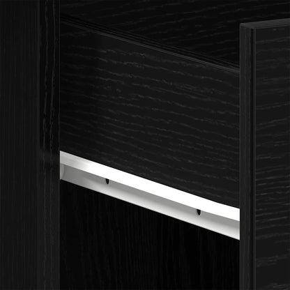 Schreibtisch mit Speicher Schwarz Eichen-Optik 100 x 50 x 76 cm