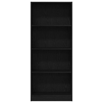 Bücherregal Schwarz Eichen-Optik 60 x 24 x 143 cm Holzwerkstoff