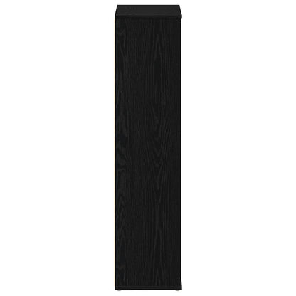 Bücherregal Schwarz Eichen-Optik 50x25x104 cm Holzwerkstoff