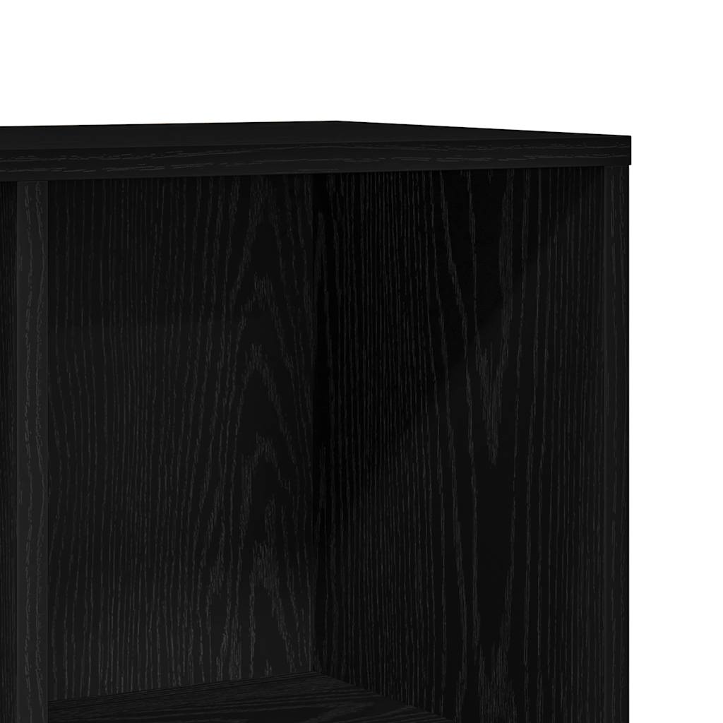 Bücherschrank Schwarz Eichen-Optik 98x29x97,5 cm Holzwerkstoff