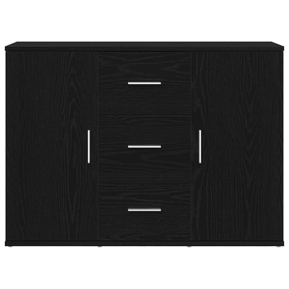 Sideboard Schwarz Eichen-Optik 91x29,5x65 cm Holzwerkstoff