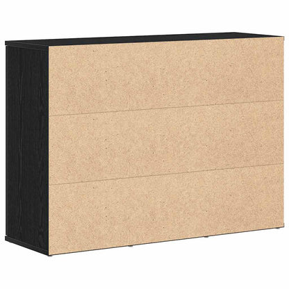 Sideboard Schwarz Eichen-Optik 91x29,5x65 cm Holzwerkstoff