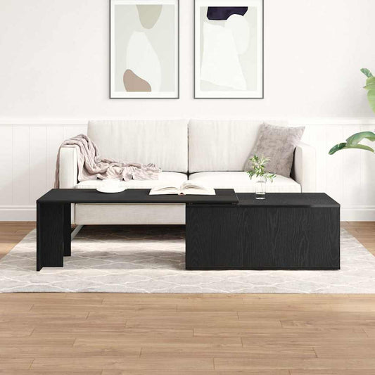 Couchtisch Schwarz Eichen-Optik 150 x 50 x 35 cm Holzwerkstoff