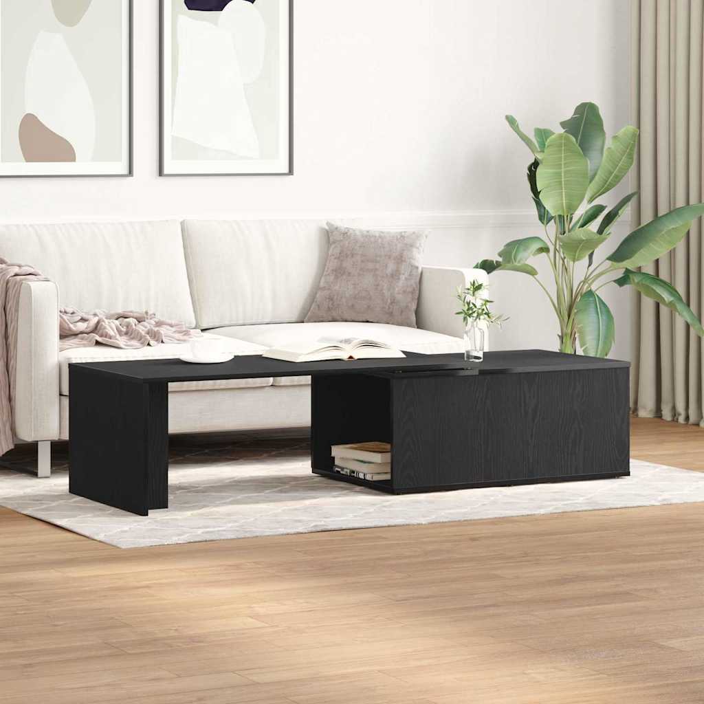 Couchtisch Schwarz Eichen-Optik 150 x 50 x 35 cm Holzwerkstoff