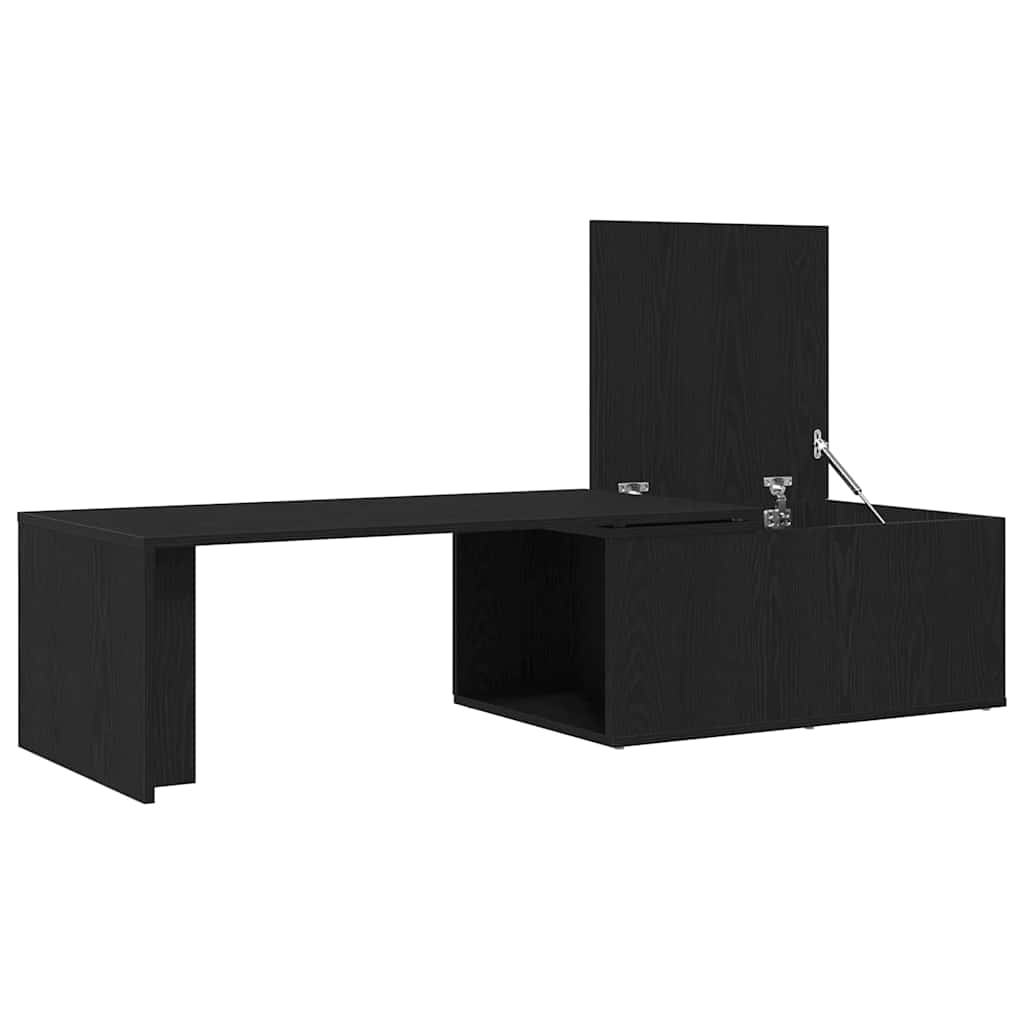 Couchtisch Schwarz Eichen-Optik 150 x 50 x 35 cm Holzwerkstoff