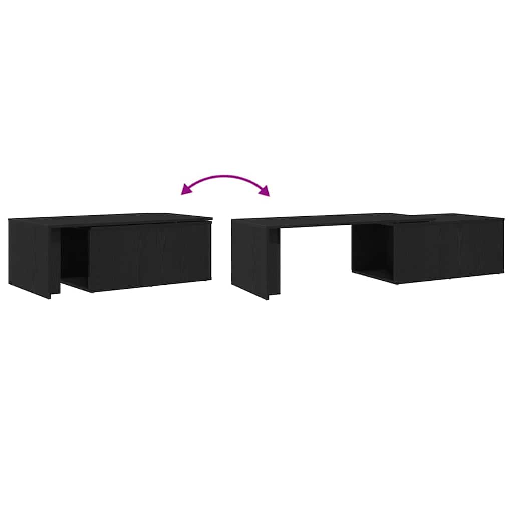 Couchtisch Schwarz Eichen-Optik 150 x 50 x 35 cm Holzwerkstoff