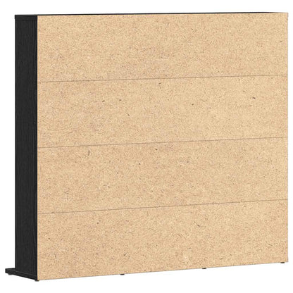 CD-Schrank Schwarz Eichen-Optik 100x23x89,5 cm Holzwerkstoff