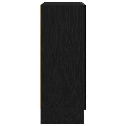 Bücherregal Schwarz Eichen-Optik 82,5 x 30,5 x 80 cm