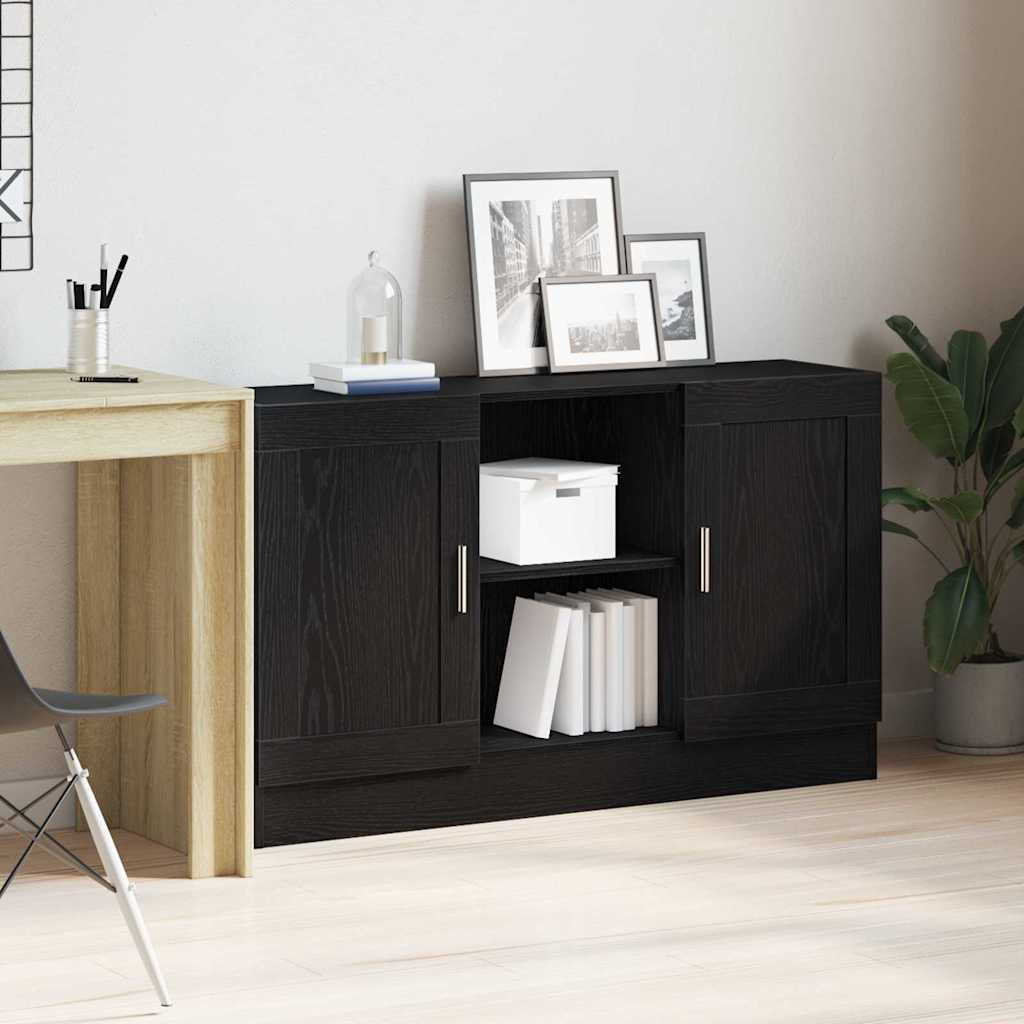Sideboard Schwarz Eichen-Optik 120 x 30,5 x 70 cm Holzwerkstoff