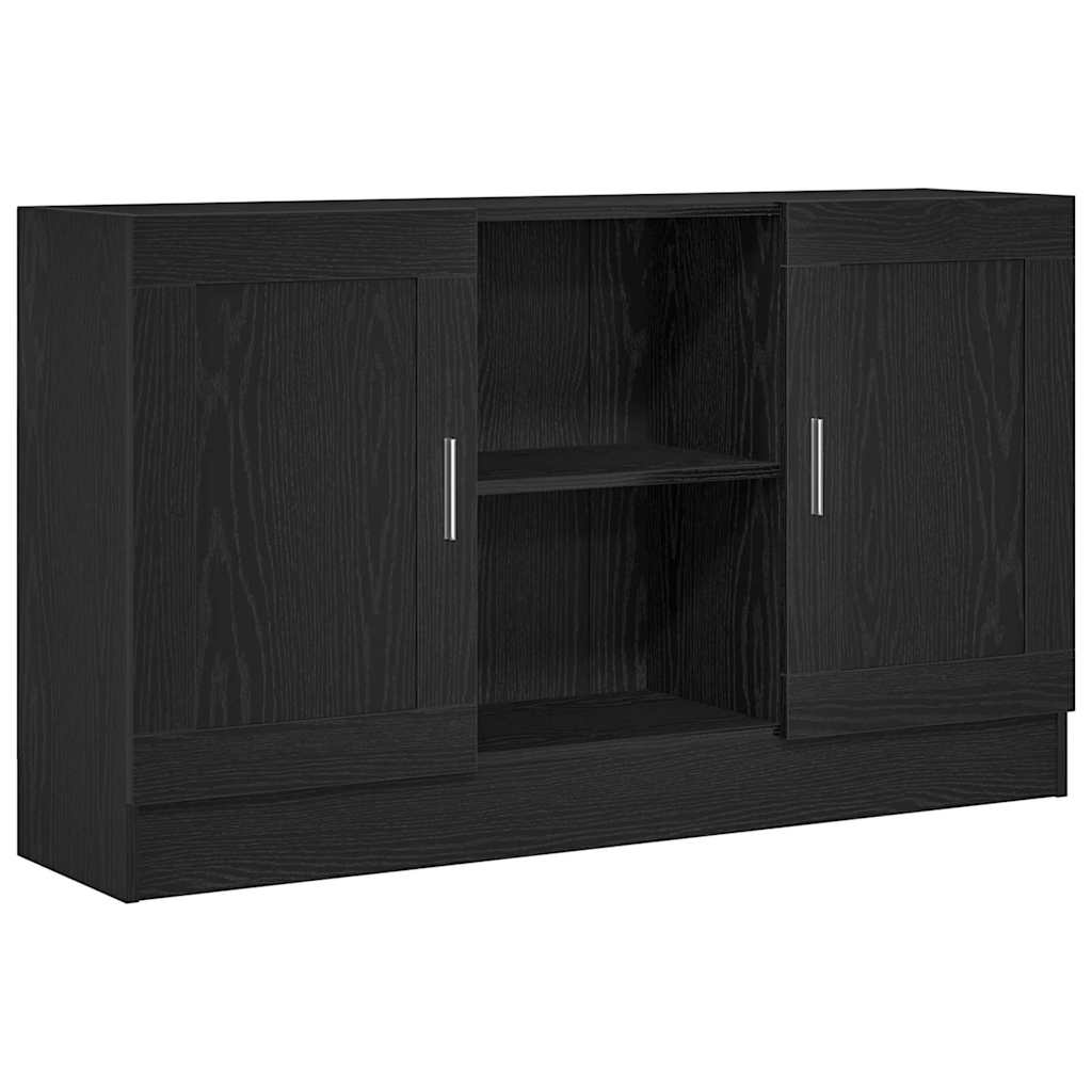 Sideboard Schwarz Eichen-Optik 120 x 30,5 x 70 cm Holzwerkstoff