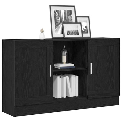 Sideboard Schwarz Eichen-Optik 120 x 30,5 x 70 cm Holzwerkstoff