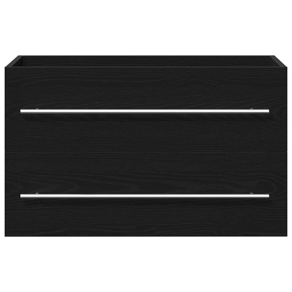 Waschbeckenunterschrank Eiche schwarz 80x38,5x48 cm Holzwerkstoff
