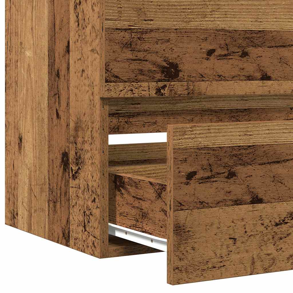 Badezimmer-Waschbeckenschrank Altholz-Optik 41x38,5x45 cm Holzwerkstoff
