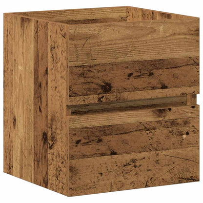Badezimmer-Waschbeckenschrank Altholz-Optik 41x38,5x45 cm Holzwerkstoff