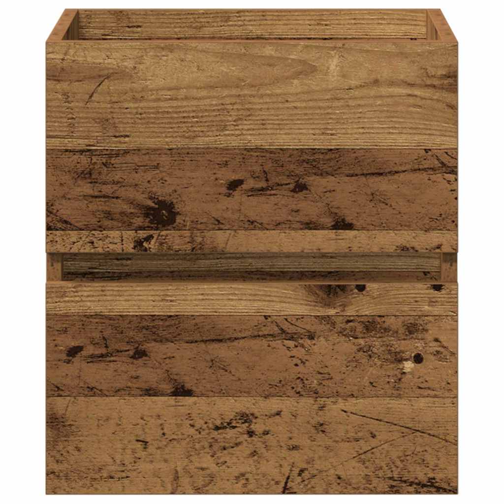 Badezimmer-Waschbeckenschrank Altholz-Optik 41x38,5x45 cm Holzwerkstoff