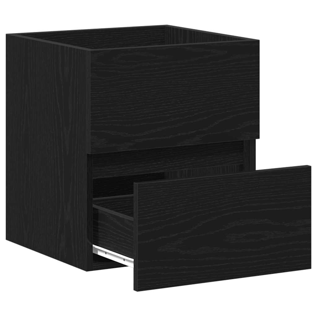Waschbeckenunterschrank Eiche schwarz 41x38,5x45 cm Holzwerkstoff