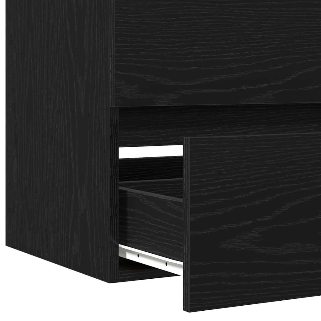 Waschbeckenunterschrank Eiche schwarz 41x38,5x45 cm Holzwerkstoff