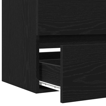 Waschbeckenunterschrank Eiche schwarz 41x38,5x45 cm Holzwerkstoff