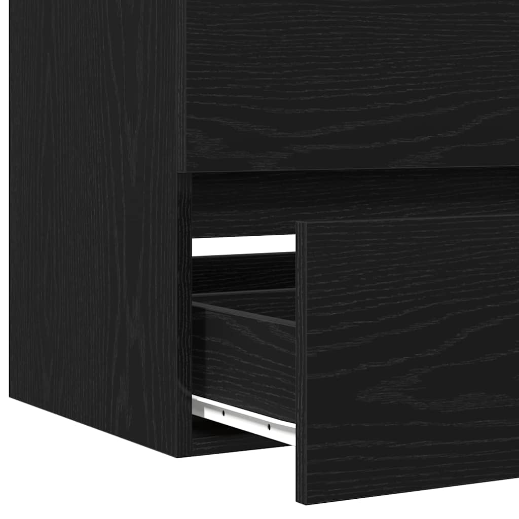 Spülbeckenschrank Schwarz Eiche 80x38,5x45 cm Holzwerkstoff