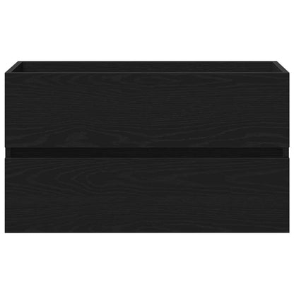 Spülbeckenschrank Schwarz Eiche 80x38,5x45 cm Holzwerkstoff