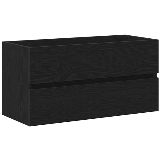 Spülbeckenschrank Schwarz Eiche 90x38,5x45 cm Holzwerkstoff